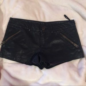 Free People Leather Shorts